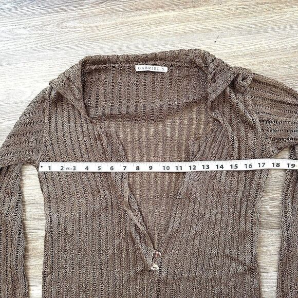 Gabriel S. Long brown cardigan - Picture 10 of 11